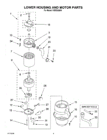 02 - Section parts for Kitchenaid Disposer KBDS250X4 from AppliancePartsPros.com