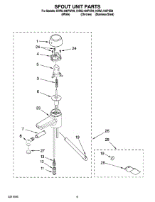 03 - Spout Unit Parts parts for Kitchenaid Hot Water Dispenser KHWL160PWH0 from AppliancePartsPros.com