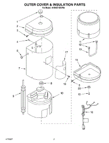 02 - Outer Cover & Insulation, Literature parts for Whirlpool Hot Water Dispenser 4KHWS160CR8 from AppliancePartsPros.com