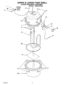 02 - Upper & Lower Tank Shell parts for Kitchenaid Hot Water Dispenser KHWG160PSS1 from AppliancePartsPros.com