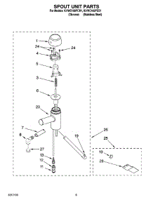 03 - Spout Unit Parts parts for Kitchenaid Hot Water Dispenser KHWC160PCR1 from AppliancePartsPros.com