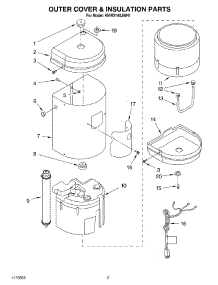 02 - Outer Cover & Insulation, Literature parts for Kitchenaid Hot Water Dispenser KHWS160JWH1 from AppliancePartsPros.com