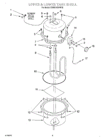 03 - Upper And Lower Tank Shell parts for Kitchenaid Hot Water Dispenser KHWS160VWH8 from AppliancePartsPros.com