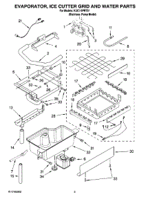 02 - Evaporator, Ice Cutter Grid And Water Parts parts for Kitchenaid Ice Machine KUIC15PRTS1 from AppliancePartsPros.com