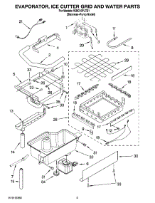02 - Evaporator, Ice Cutter Grid And Water Parts parts for Kitchenaid Ice Machine KUIC15PLTS1 from AppliancePartsPros.com