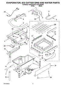 02 - Evaporator, Ice Cutter Grid And Water Parts parts for Kitchenaid Ice Machine KUIS18PNTW0 from AppliancePartsPros.com