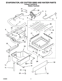 02 - Evaporator Ice Cutter Grid And Water Parts \Fs22 , parts for Kitchenaid Ice Machine KUIA15PRLS2 from AppliancePartsPros.com