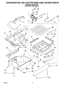 02 - Evaporator Ice Cutter Grid And Water Parts parts for Kitchenaid Ice Machine KUIA15PLLS2 from AppliancePartsPros.com