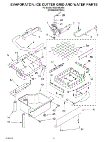 02 - Evaporator Ice Cutter Grid And Water Parts parts for Kitchenaid Ice Machine KUIA15NLHS4 from AppliancePartsPros.com
