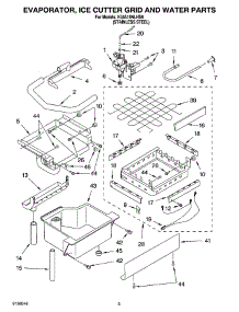 02 - Evaporator Ice Cutter Grid And Water Parts parts for Kitchenaid Ice Machine KUIA15NLHS6 from AppliancePartsPros.com