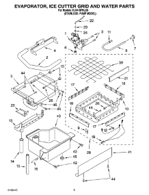 02 - Evaporator Ice Cutter Grid And Water Parts parts for Kitchenaid Ice Machine KUIA18PNLS0 from AppliancePartsPros.com