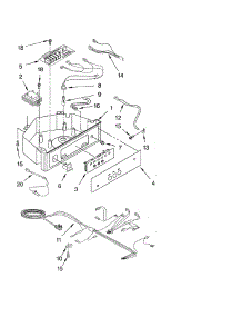 Control Panel parts for Kitchenaid Ice Maker 8198549 from AppliancePartsPros.com