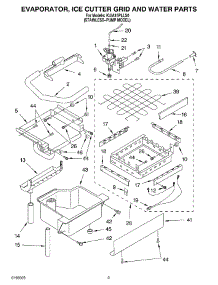 02 - Evaporator Ice Cutter Grid And Water Parts parts for Kitchenaid Ice Machine KUIA15PLLS0 from AppliancePartsPros.com