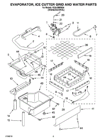 02 - Evaporator Ice Cutter Grid And Water Parts parts for Kitchenaid Ice Machine KUIA15NRHS6 from AppliancePartsPros.com