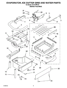 02 - Evaporator, Ice Cutter Grid And Water Parts parts for Kitchenaid Ice Machine KUIA15PRLS1 from AppliancePartsPros.com