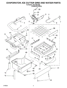 02 - Evaporator Ice Cutter Grid And Water Parts parts for Kitchenaid Ice Machine KUIA15NLHS5 from AppliancePartsPros.com