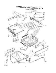 02 - Evaporator, Grid And Pump parts for Kitchenaid Ice Machine KUIS185S2 from AppliancePartsPros.com