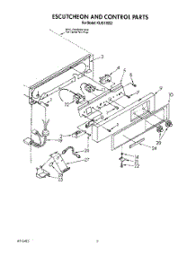 05 - Escutcheon And Control parts for Kitchenaid Ice Machine KUIS185S2 from AppliancePartsPros.com