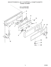 04 - Escutcheon And Control parts for Kitchenaid Ice Machine KUIS185EWH1 from AppliancePartsPros.com
