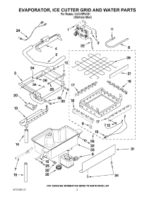 02 - Evaporator, Ice Cutter Grid And Water Parts parts for Kitchenaid Ice Maker KUIC18PNXS1 from AppliancePartsPros.com