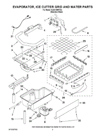 02 - Evaporator, Ice Cutter Grid And Water Parts parts for Kitchenaid Ice Machine KUIC15NRTS4 from AppliancePartsPros.com