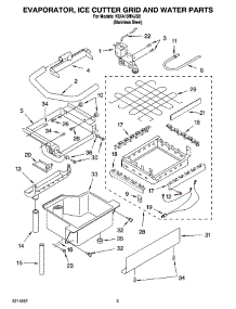 02 - Evaporator, Ice Cutter Grid And Water Parts parts for Kitchenaid Ice Machine KUIA18NNJS8 from AppliancePartsPros.com