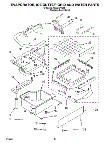02 - Evaporator, Ice Cutter Grid And Water Parts parts for Kitchenaid Ice Machine KUIA15PRLS5 from AppliancePartsPros.com