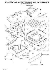 02 - Evaporator, Ice Cutter Grid And Water Parts parts for Kitchenaid Ice Machine KUIC15NLSS0 from AppliancePartsPros.com