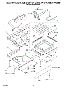 02 - Evaporator, Ice Cutter Grid And Water Parts parts for Kitchenaid Ice Machine KUIA15NRHS9 from AppliancePartsPros.com