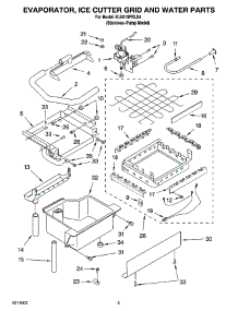 02 - Evaporator, Ice Cutter Grid And Water Parts parts for Kitchenaid Ice Machine KUIA15PRLS4 from AppliancePartsPros.com