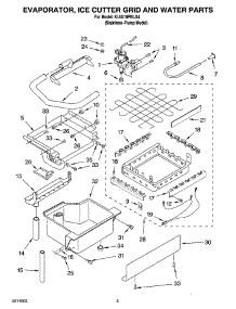 02 - Evaporator, Ice Cutter Grid And Water Parts parts for Kitchenaid Ice Machine KUIA18PNLS4 from AppliancePartsPros.com