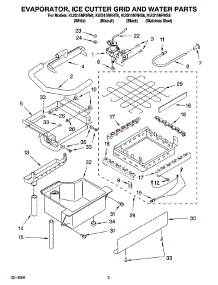 02 - Evaporator, Ice Cutter Grid And Water Parts parts for Kitchenaid Ice Machine KUIS15NRHW8 from AppliancePartsPros.com