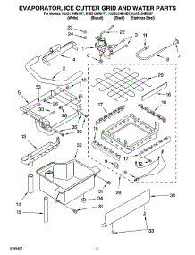 02 - Evaporator Ice Cutter Grid And Water Parts parts for Kitchenaid Ice Machine KUIS15NRHT7 from AppliancePartsPros.com