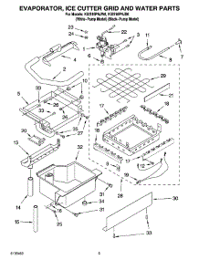 02 - Evaporator Ice Cutter Grid And Water Parts parts for Kitchenaid Ice Machine KUIS18PNJB6 from AppliancePartsPros.com
