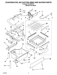 02 - Evaporator Ice Cutter Grid And Water Parts parts for Kitchenaid Ice Machine KUIA18PNLS3 from AppliancePartsPros.com
