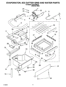 02 - Evaporator Ice Cutter Grid And Water Parts parts for Kitchenaid Ice Machine KUIA18NNJS6 from AppliancePartsPros.com