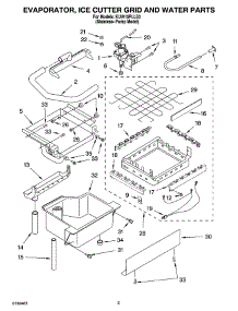02 - Evaporator Ice Cutter Grid And Water Parts parts for Kitchenaid Ice Machine KUIA15PLLS3 from AppliancePartsPros.com