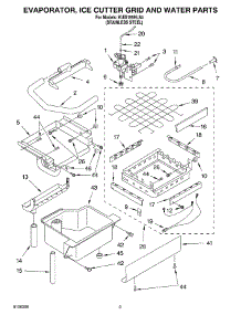 02 - Evaporator Ice Cutter Grid And Water Parts parts for Kitchenaid Ice Machine KUIS155HLS4 from AppliancePartsPros.com