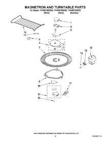 05 - Magnetron And Turntable Parts parts for Whirlpool Microwave YKHMS1850SW2 from AppliancePartsPros.com