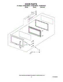 02 - Door Parts parts for Whirlpool Microwave YKHMS1850SW1 from AppliancePartsPros.com