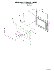 03 - Microwave Door Parts parts for Kitchenaid Microwave KBHS179SSS04 from AppliancePartsPros.com