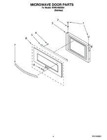 03 - Microwave Door Parts parts for Kitchenaid Microwave KBHS109SSS01 from AppliancePartsPros.com
