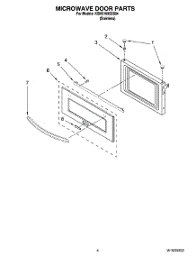 03 - Microwave Door Parts parts for Kitchenaid Microwave KBHS109SSS04 from AppliancePartsPros.com