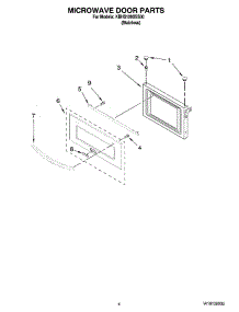 03 - Microwave Door Parts parts for Kitchenaid Microwave KBHS109SSS00 from AppliancePartsPros.com