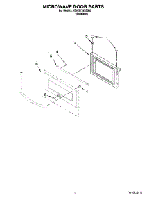 03 - Microwave Door Parts parts for Kitchenaid Microwave KBHS179SSS00 from AppliancePartsPros.com