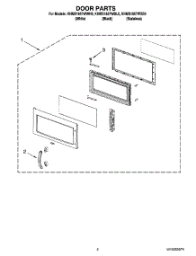 02 - Door Parts parts for Kitchenaid Microwave KHMS1857WWH0 from AppliancePartsPros.com
