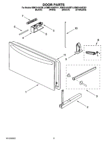 03 - Door Parts parts for Kitchenaid Microwave KBMS1454SBL1 from AppliancePartsPros.com