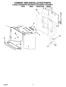 06 - Cabinet And Installation Parts parts for Kitchenaid Microwave KHHC2090SWH0 from AppliancePartsPros.com