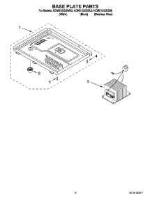 06 - Base Plate Parts parts for Kitchenaid Microwave KCMS1555SWH0 from AppliancePartsPros.com