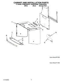 06 - Cabinet And Installation Parts parts for Whirlpool Microwave YKHMS2050SW0 from AppliancePartsPros.com